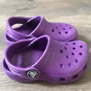 Purple crocs clogs size 5